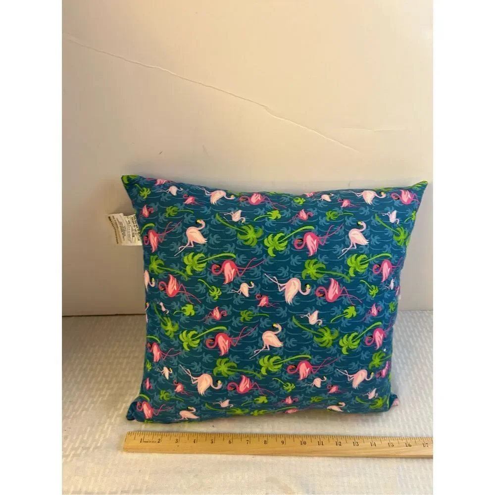 Flamingo Palm trees pillow 16x15